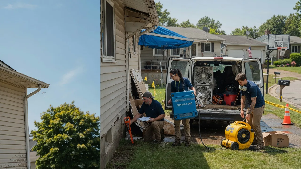 Ceiling Leak Cleanup in Woodbury, PA near me